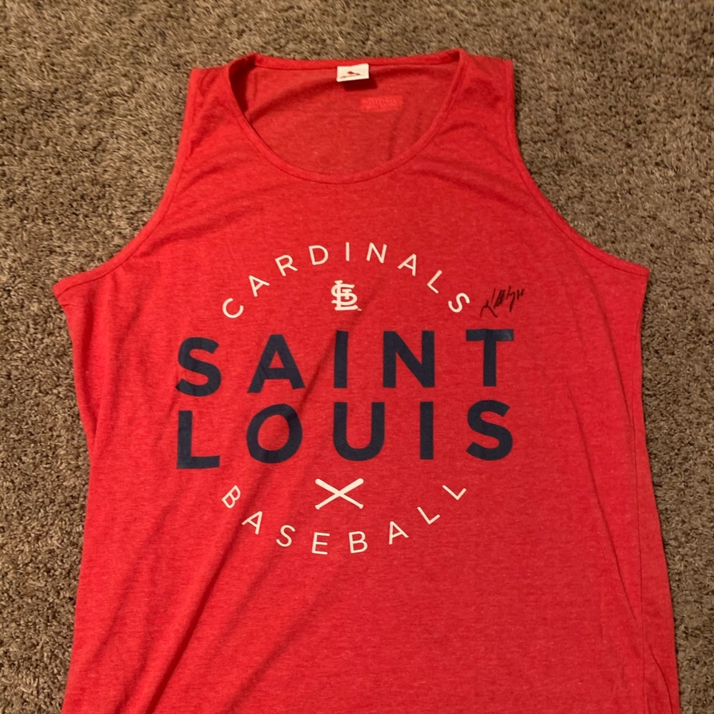 Kolten Wong St. Louis Cardinals signed tank top
